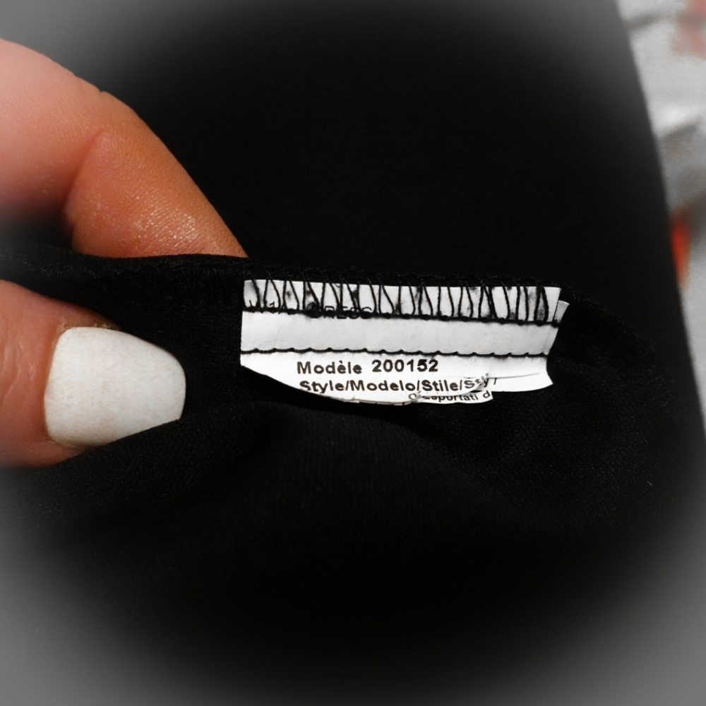 JOSEPH RIBKOFF Black Short Sleeve Surplice Front Dress with Silver Ring … - Picture 4 of 4